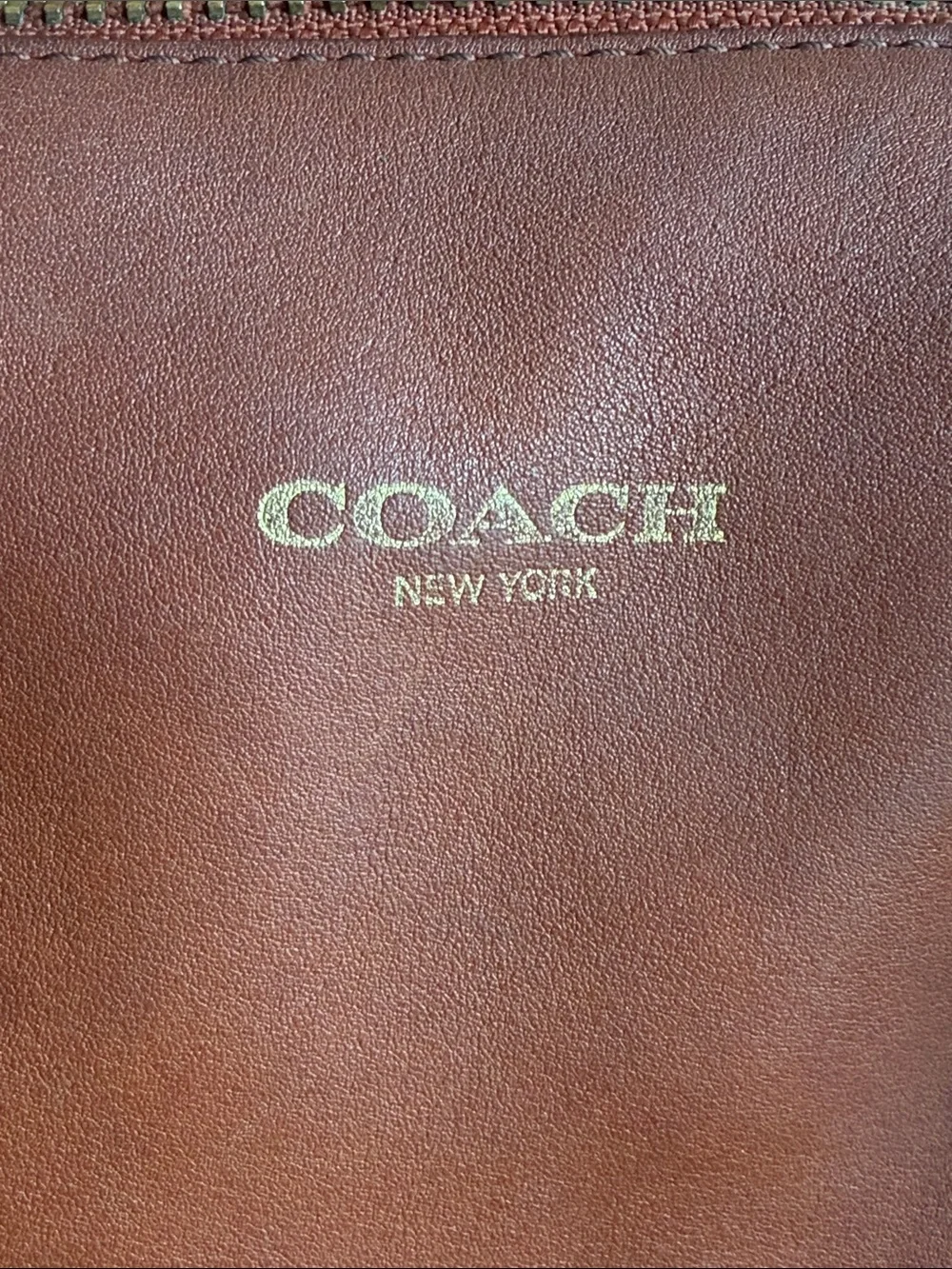 COACH Vintage Legacy Leather Molly E/W Satchel Caramel Brown 21132